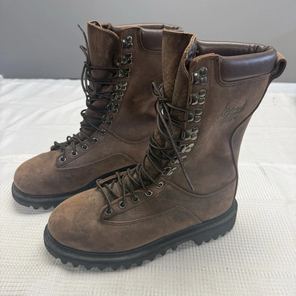Cabelas Boots Goretex Thinsulate Waterproof Hunting Combat Hiking Brown Mens 7.5